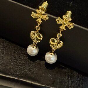 Chrome Hearts Pearl Earrings
